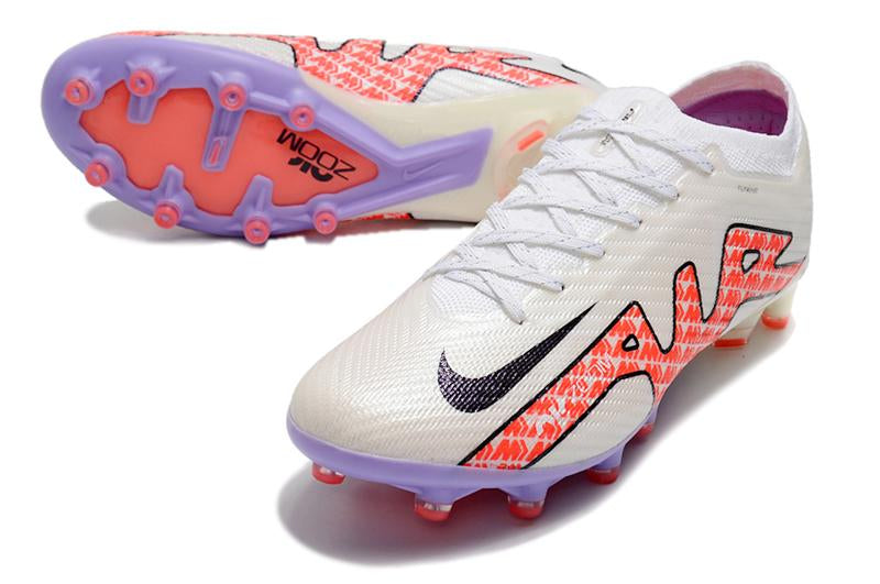 Chuteira Nike Air Zoom Mercurial Vapor XV Elite Campo - Branco e Vermelho