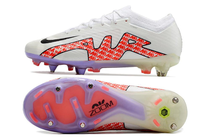 Chuteira Nike Mercurial Vapor XV Elite SG Campo - Branco e Vermelho