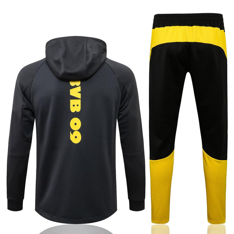 Conjunto Inverno Borussia Dortmund Cinza Puma - Com Capuz