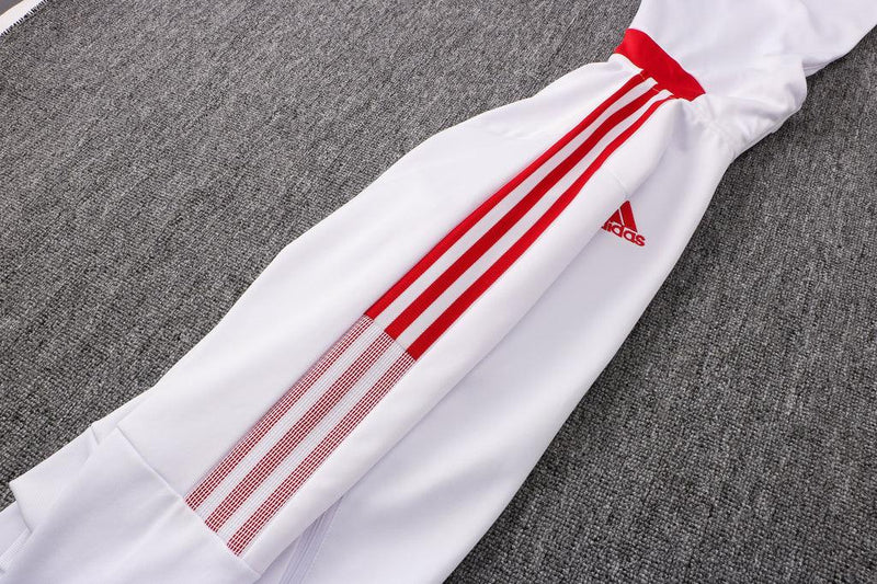 Conjunto Inverno Manchester United Branca Adidas - Com Capuz