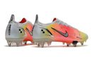 Chuteira Nike Mercurial Vapor 14 Elite SG Campo - Branca, Laranja e Verde